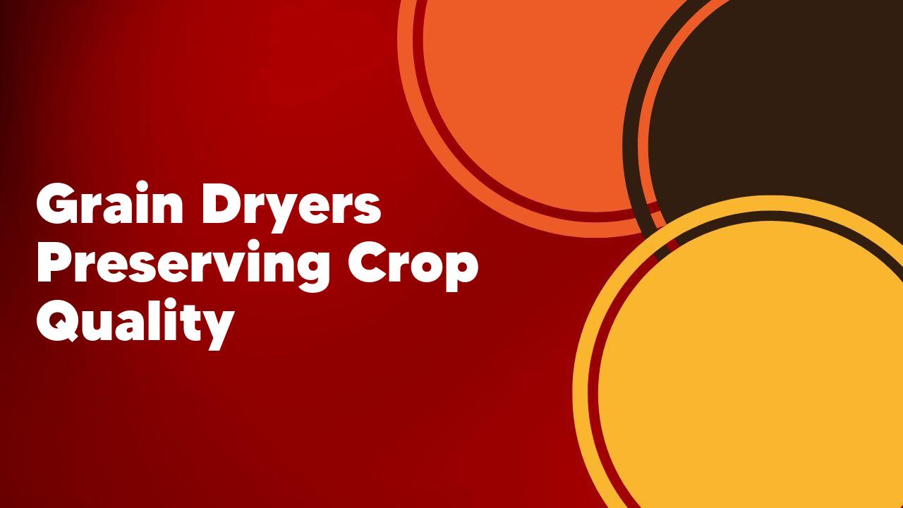 Grain Dryers Preserving Crop Quality