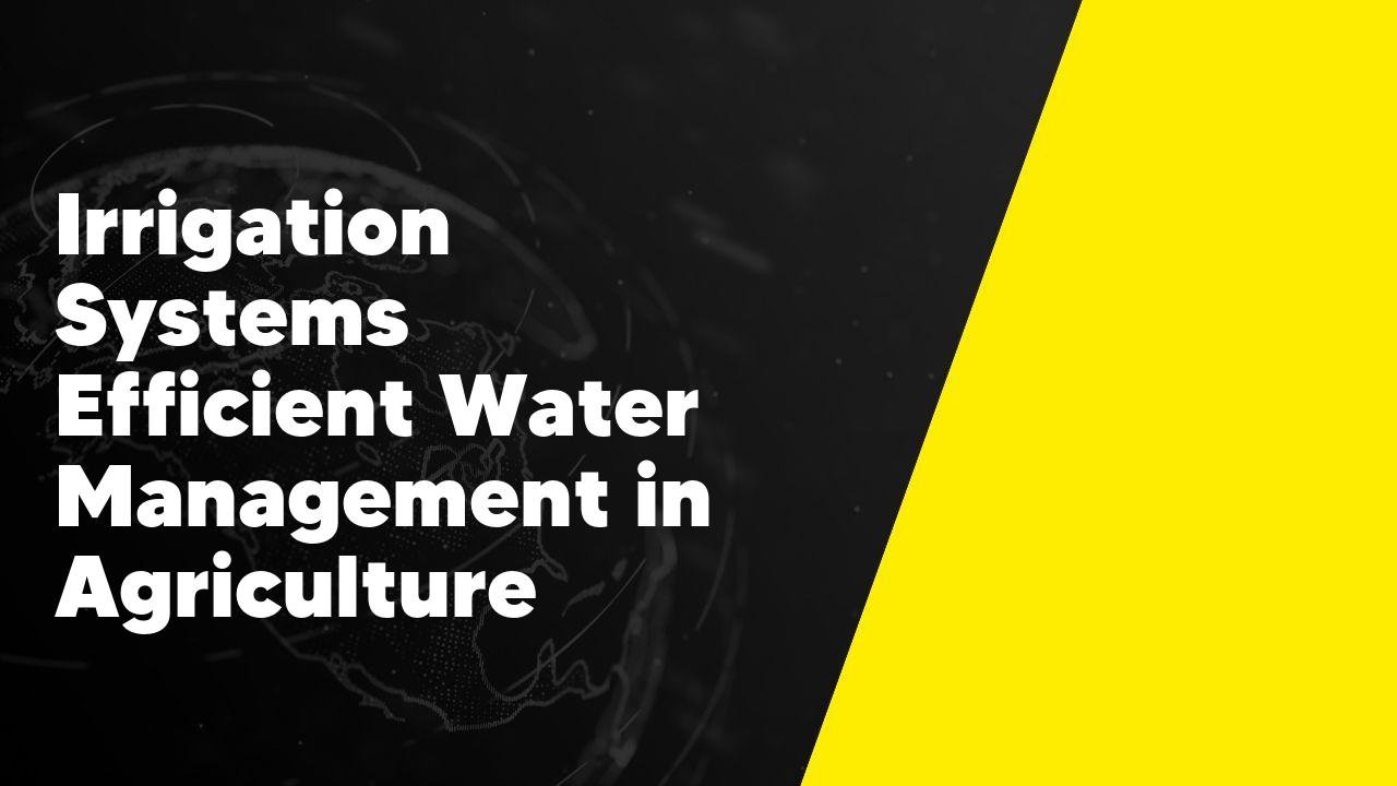Irrigation Systems Efficient Water Management In Agriculture