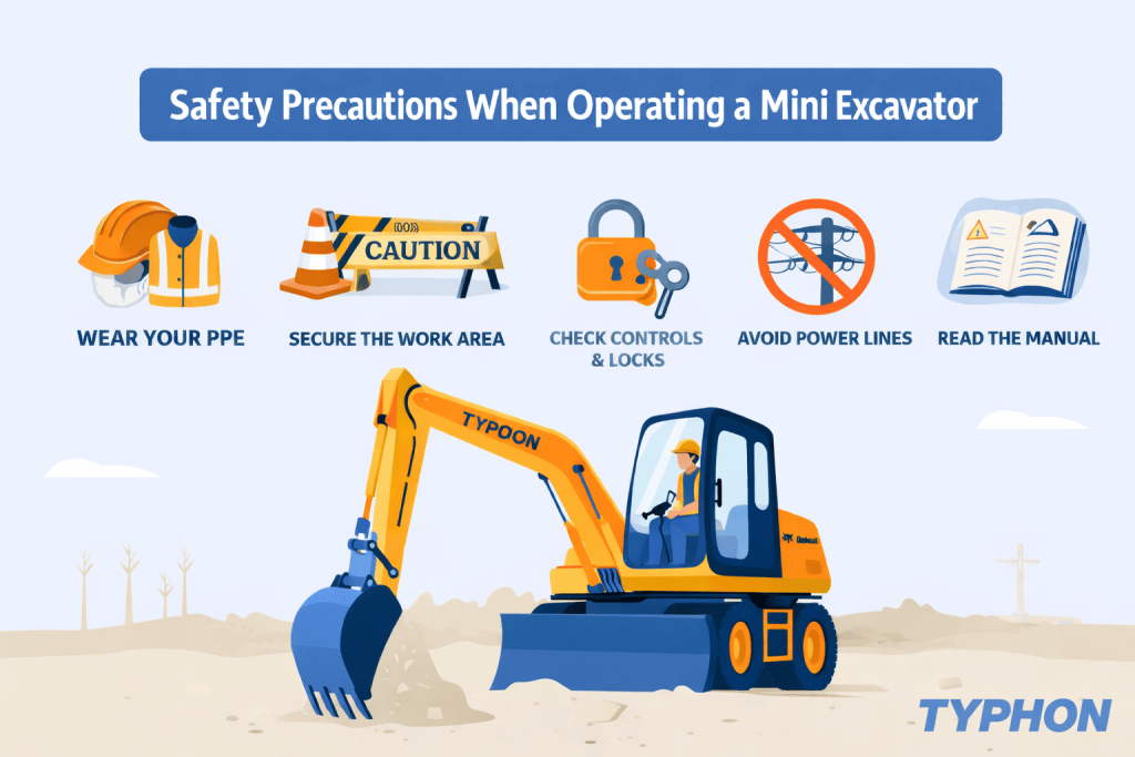Safety Precautions When Operating a Mini Excavator