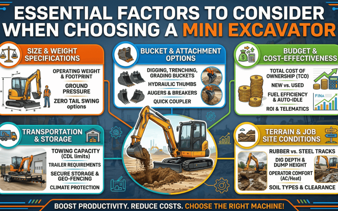 Critical Factors to Consider When Choosing a Mini Excavator