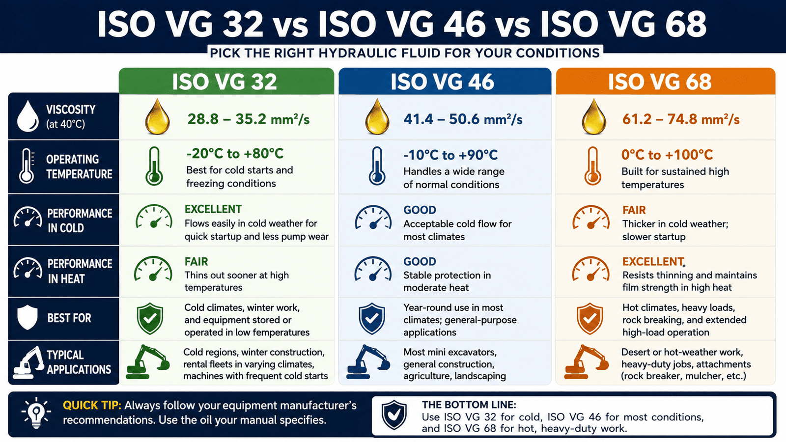 ISO VG 32 vs ISO VG 46 vs ISO VG 68
